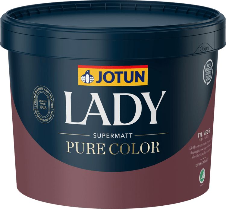 Jotun Lady Pure Color Glans 1 - SUPERMAT Loft & Vægmaling - Malprivat.dk