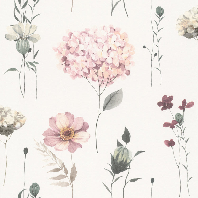 Rosa Blomster - Malprivat.dk