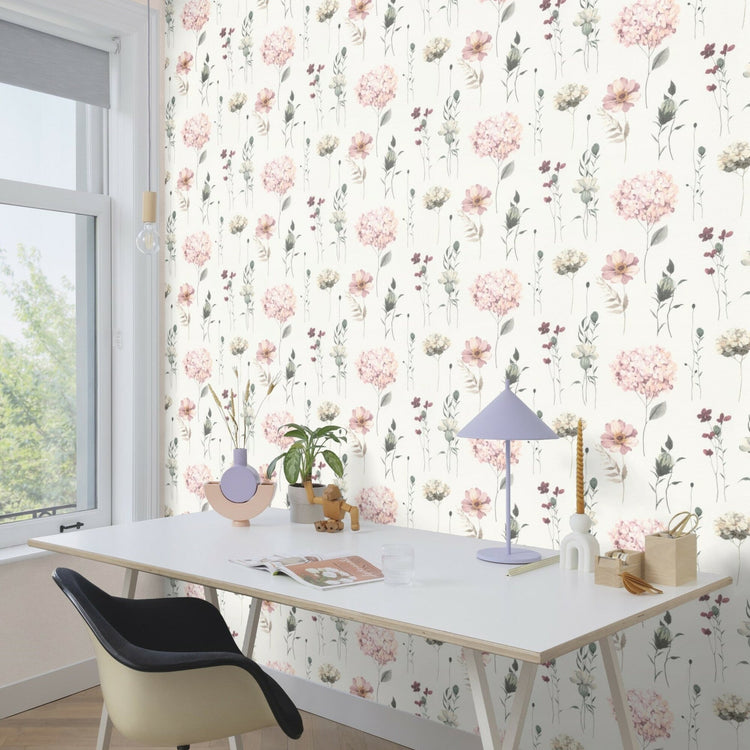 Rosa Blomster - Malprivat.dk
