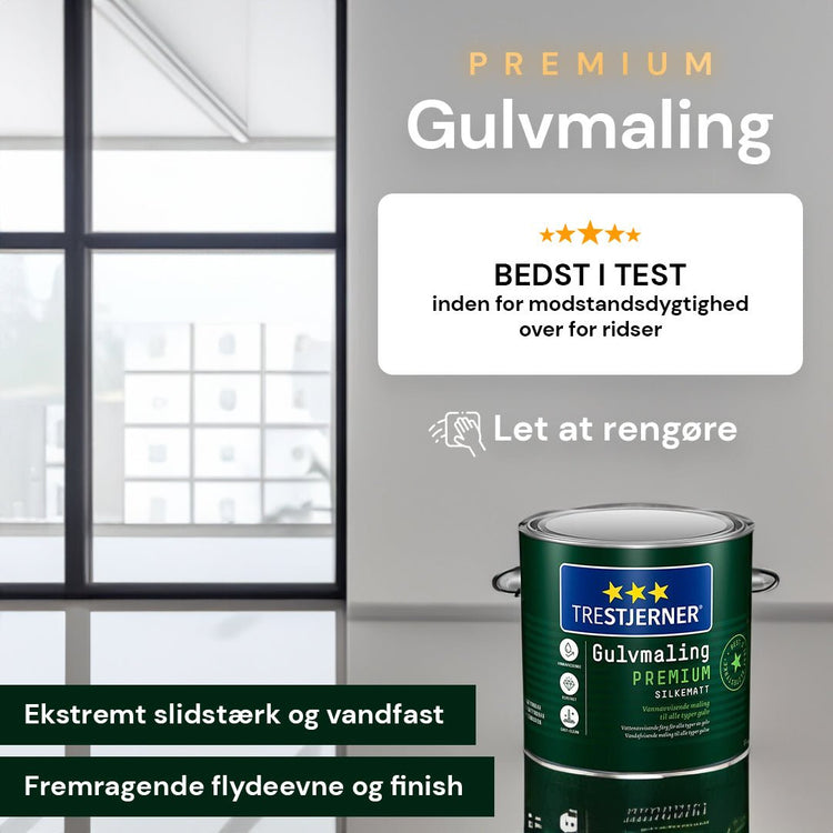 Trestjerner Gulvmaling Premium Silkemat - Malprivat.dk