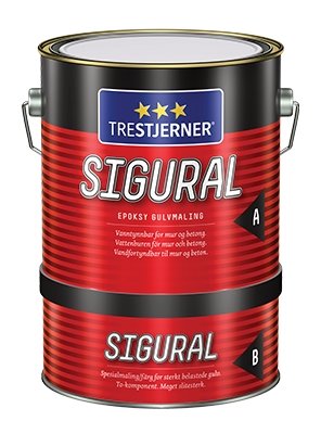 Trestjerner Sigural Epoxygulvmaling 39 Stålgrå Inkl. Hærder - Malprivat.dk