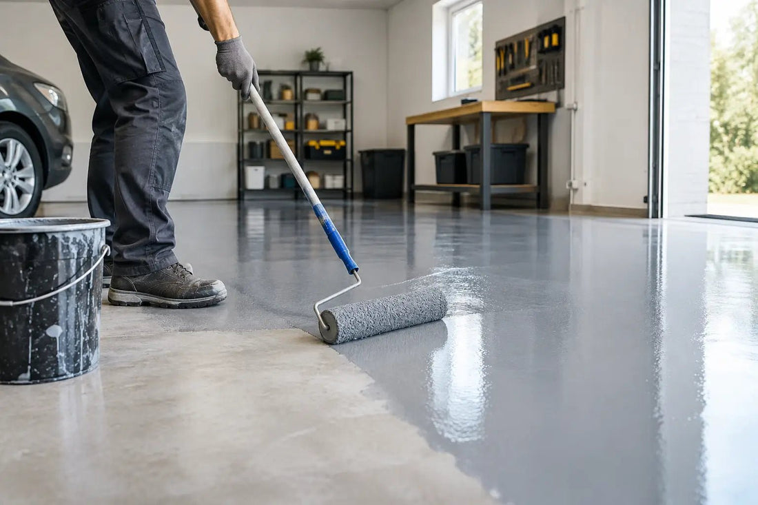 Guide til epoxy på betongulv i garage og bryggers - Malprivat.dk
