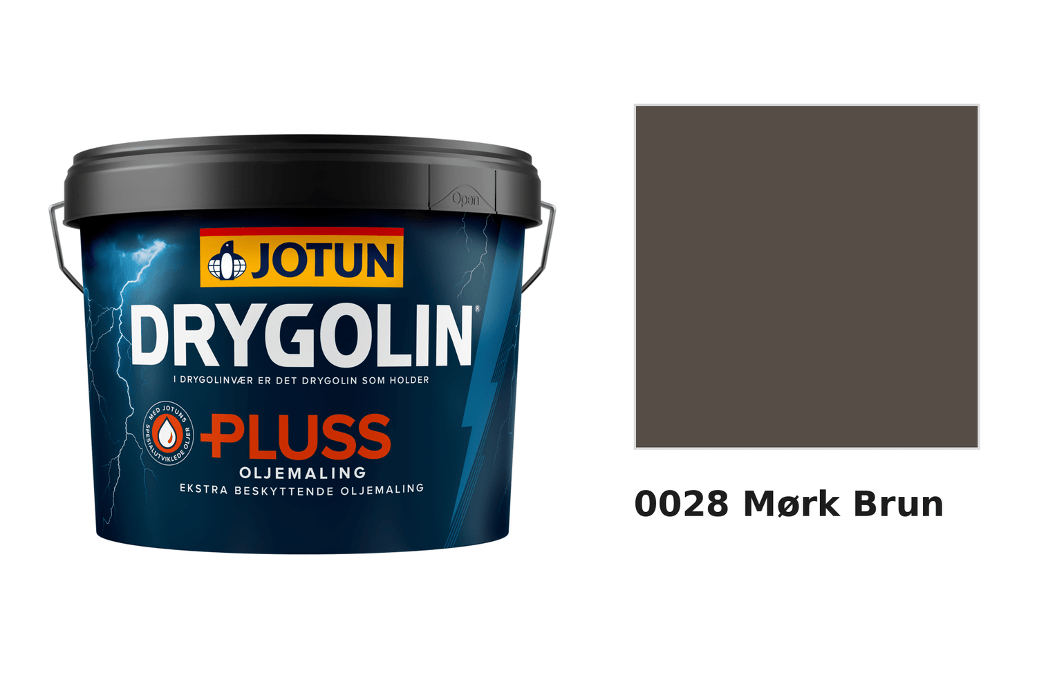 RESTSALG: Drygolin Plus Oliemaling - 9L, 0028 Mørk Brun - Malprivat.dk