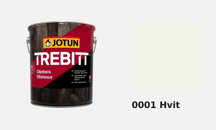 RESTSALG: Jotun Trebitt Oliebejdse - 9L, 0001 HVIT - Malprivat.dk