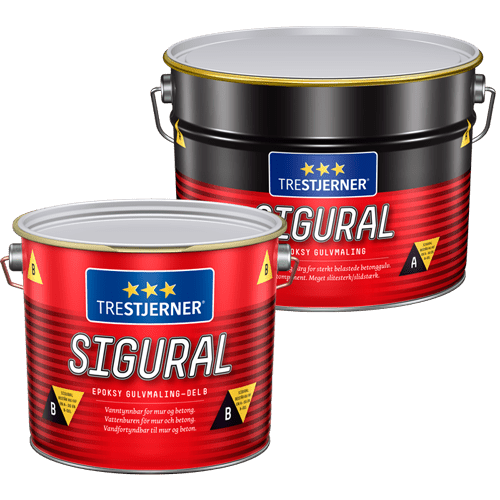 Trestjerner Sigural Epoxygulvmaling 39 Stålgrå Inkl. Hærder - Malprivat.dk