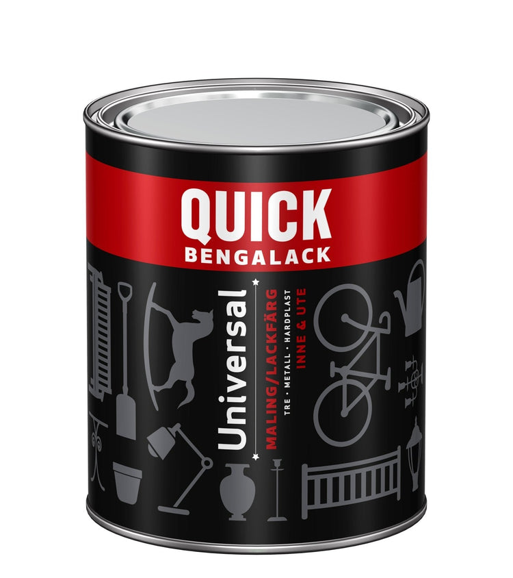 Quick Bengalack Universallak HVID/SORT - Malprivat.dk