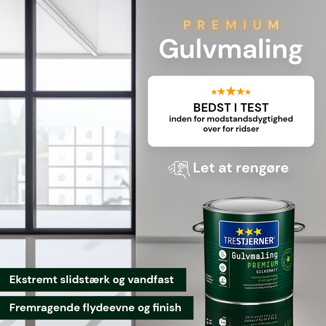 Trestjerner Gulvmaling Premium | Giver Et Silkemat Udseende!